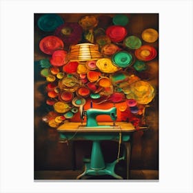 Sewing Workstation Canvas Print