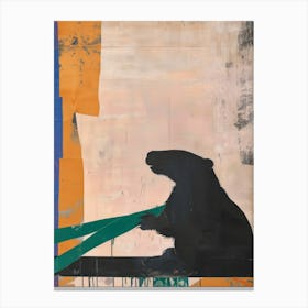 Beaver 4 Cut Out Collage Canvas Print