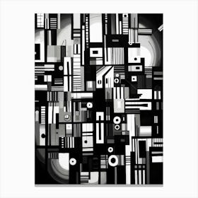 Complexity Abstract Black And White 3 Canvas Print