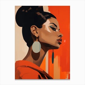 Woman With Earrings Canvas Print