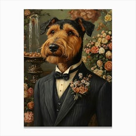 Airedale Whimsy 2 Canvas Print