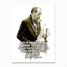 Ornette Coleman Jazz Music Legend VIntage style with Quotes Canvas Print