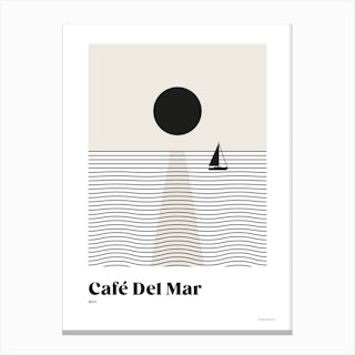 Cafe Del Mar Ibiza Minimalist Sunset Canvas Print