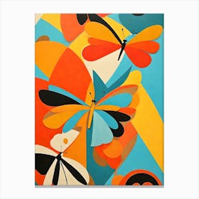 Butterflies Abstract Painting 1 Canvas Print