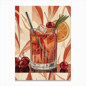 Art Deco Rosemary Cocktail 2 Canvas Print
