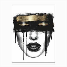 Black And Gold 30 Canvas Print