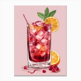 Cranberry Cocktail Leinwandbild