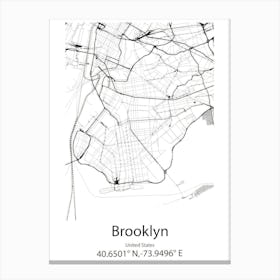 Brooklyn Park,United States Minimalist Map Canvas Print