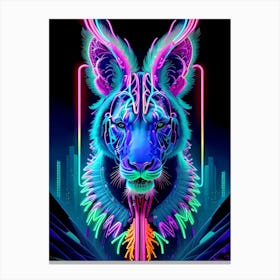 Neon Lion 1 Canvas Print
