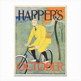 Harper's October , Edward Penfield 1 Canvas Print