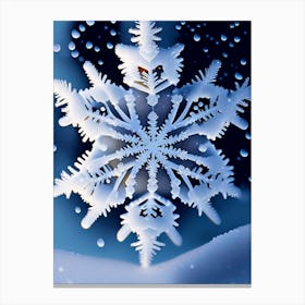 Delicate, Snowflakes, Pop Art Photography Canvas Print