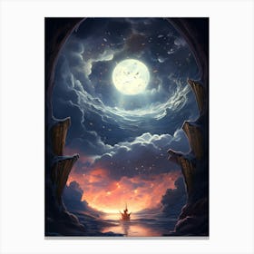 Moonlight In The Cave Canvas Print