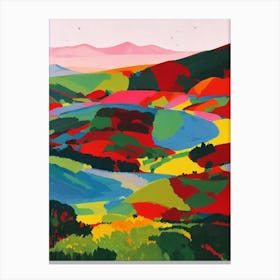 Tongariro National Park New Zealand Abstract Colourful Canvas Print