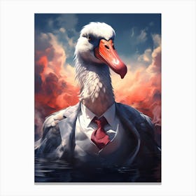 Goose In A Suit Canvas Print