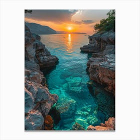 Sunset In Croatia 3 Canvas Print