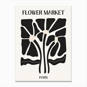 B&W Flower Market Poster Pairs Canvas Print