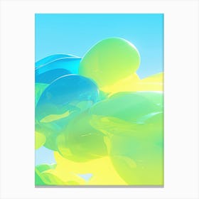 Blue And Yellow Clouds Canvas Print