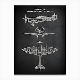 Spitfire Airplane Decor Supermarine Spitfire Hf Canvas Print