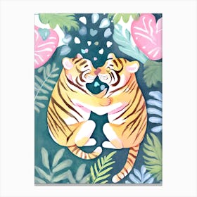 Valentines Love Tigers Canvas Print