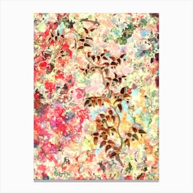 Impressionist Bridal Creeper Botanical Painting in Blush Pink and Gold n.0015 Canvas Print