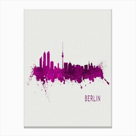 Berlin Germany City Purple Canvas Print