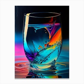 Glass Of Water Water Waterscape Bright Abstract 1 Canvas Print