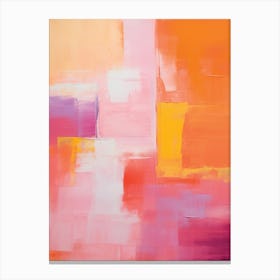 Colorful Orange and Purple Abstract Painting Canvas Print