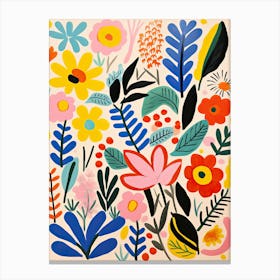 Flowers 45, Matisse style, Floral texture Canvas Print