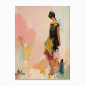 Woman In A Dress Style Abstract Canvas Print