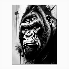 Angry Gorilla Gorillas Graffiti Style 1 Canvas Print