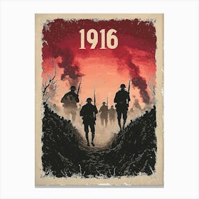 Aihrgdesign A Vintage Poster Depicting A Dramatic World War I F9711015 4fbf 48ff 8eed Ea8b3f376b30 3 Canvas Print