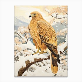 Winter Bird Painting Golden Eagle 2 Canvas Print