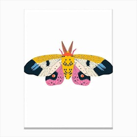 Colourful Insect Illustration Moth 7 Canvas Print