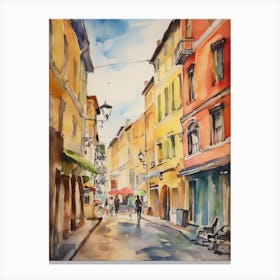 Terni, Italy Watercolour Streets 2 Canvas Print