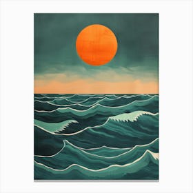 Sunset Over The Ocean 39 Canvas Print