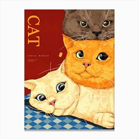 Cat happy Canvas Print