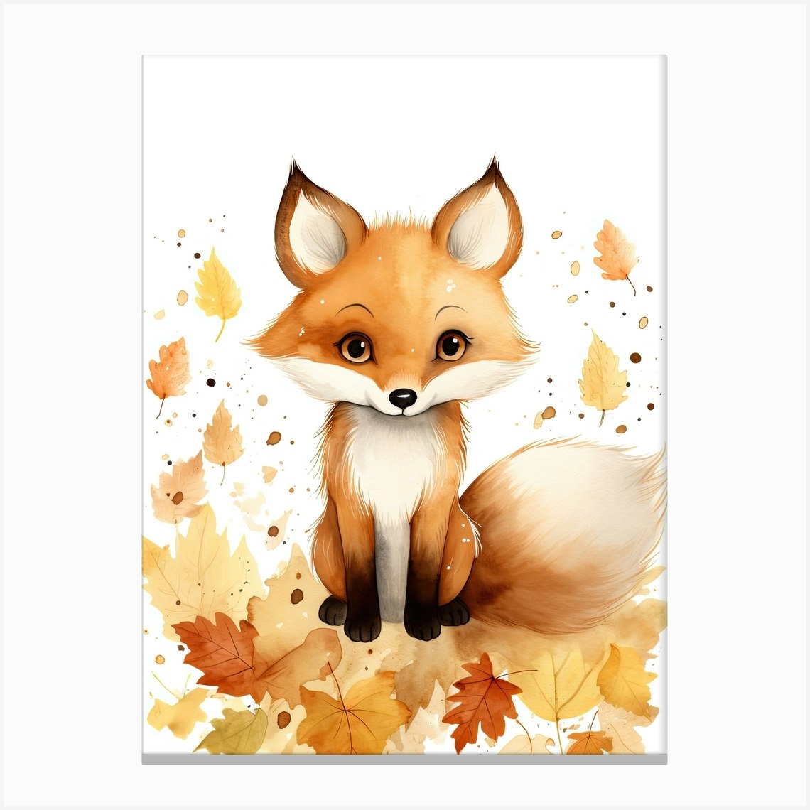 Fox Tights for Girls, Cute Animal Fall Autumn Forest Patterned