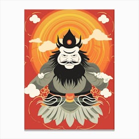 Raijin Thunder God Japanese Style 11 Canvas Print