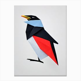 Blackbird Origami Bird Canvas Print