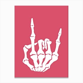 Skeleton Hand Gesture Canvas Print