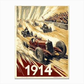 Aihrgdesign A Vintage Poster Of An Automobile Rally In 1914 F 80d40df9 36aa 4f23 Aa2f 70062039caa1 2 Canvas Print