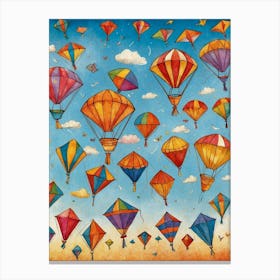 Kites In The Sky 3 Canvas Print