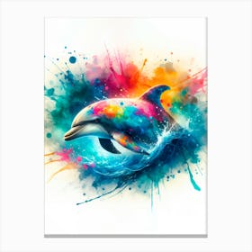 Dolphin Painting Canvas Print