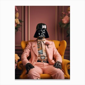 Darth Vader In Wes Anderson Style 18 Canvas Print