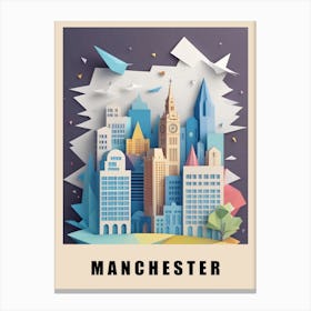 Manchester City Low Poly (24) Canvas Print