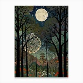 William Morris Moonlight In The Forest 55 Canvas Print