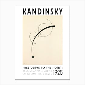 Free Curve To The Point Kandinsky Canvas Print