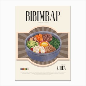 Retro Bibimbap Canvas Print