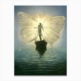 Angel On A Boat Canvas Print