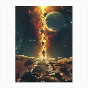 Man Walking In Space Canvas Print